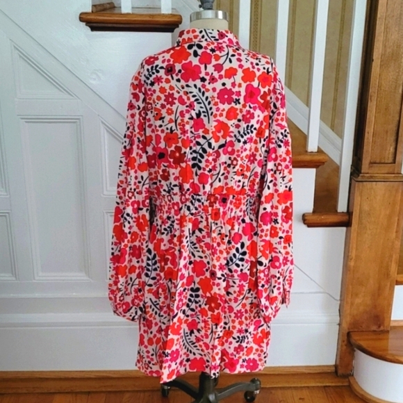 GRACE + EMMA Come In To Bloom Red Multicolor Floral Boho Dress Size 2XL - Picture 6 of 10